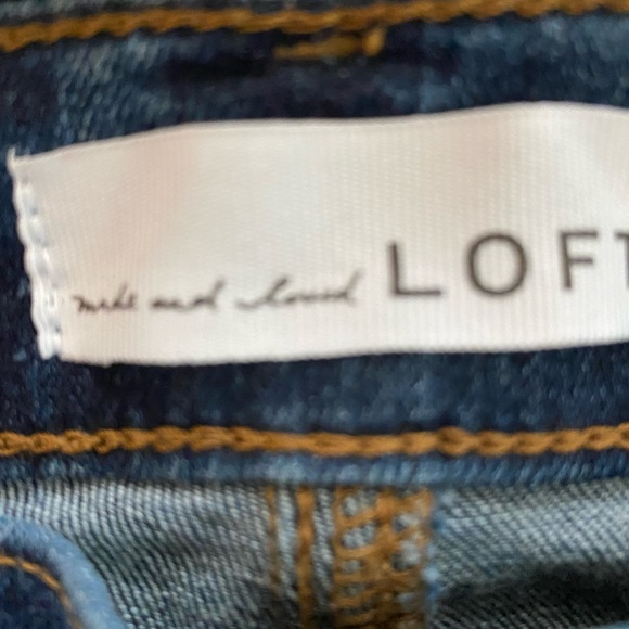 Loft made and loved jeans Size 4/27 skinny crop slim pockets accent on ankles - Picture 6 of 12